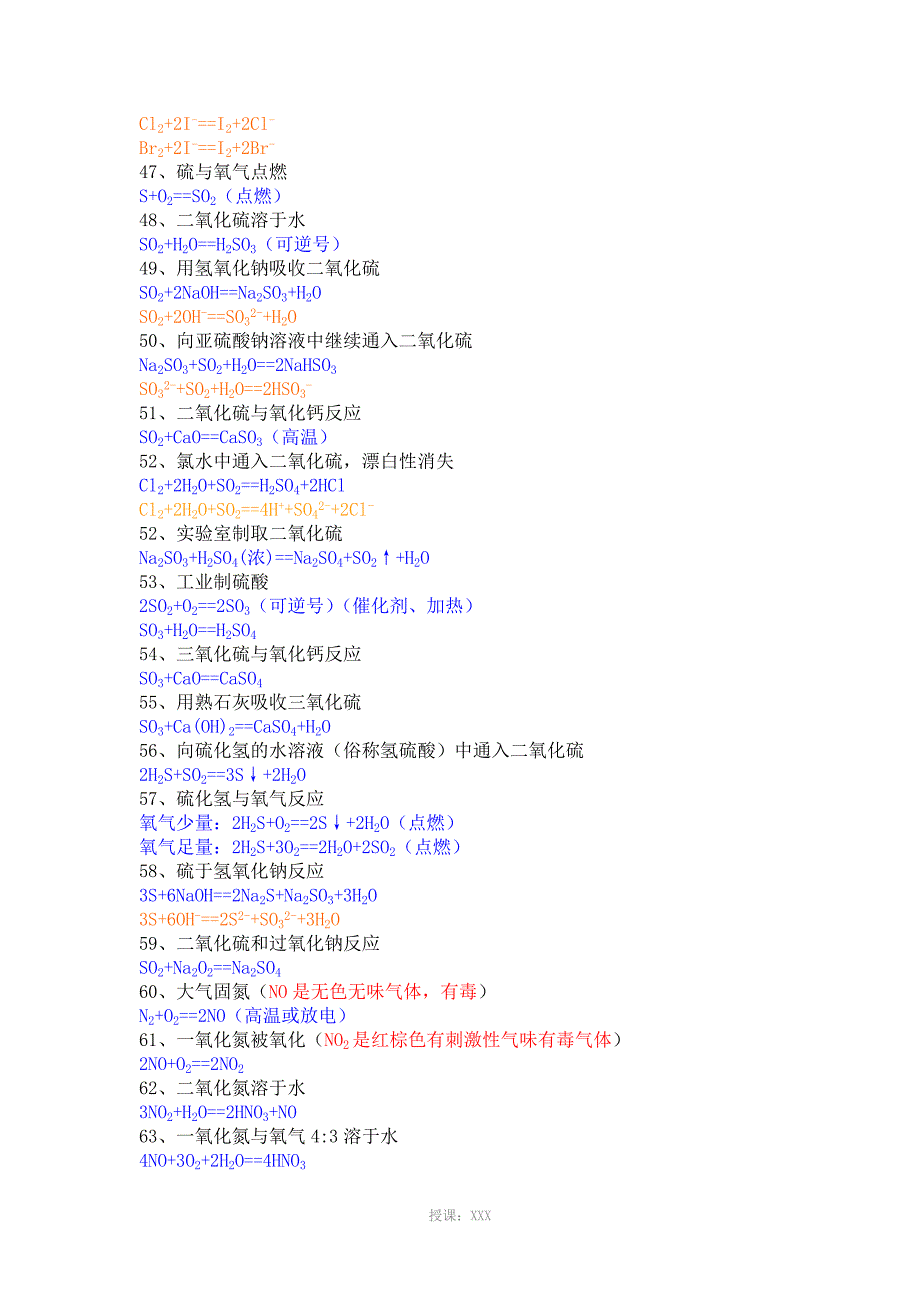 bbj高中化学方程式总结_第4页