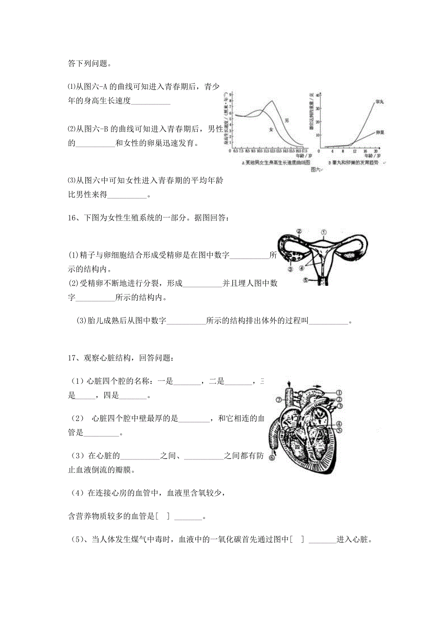 七年级生物下册中考识图填空题精选.doc_第2页