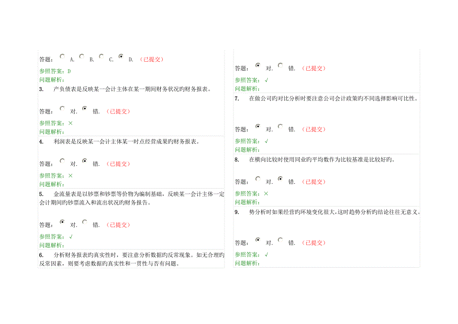 华南理工网络教育财务报表分析随堂练习.doc_第2页