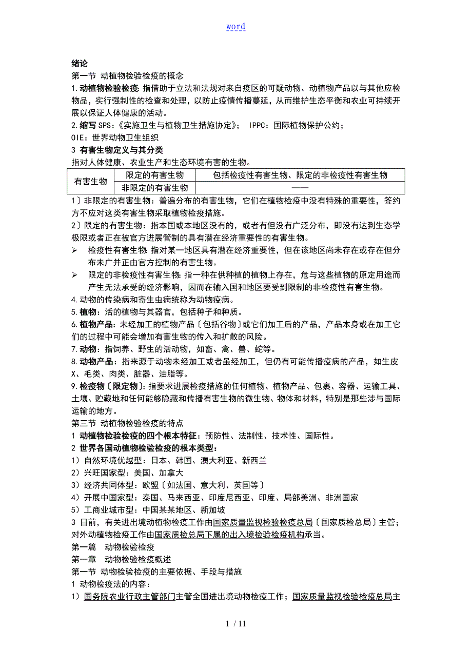 动植物检验检疫整理_第1页