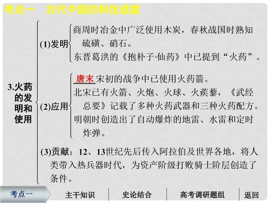 高考历史一轮复习 专题十五 第33讲 古代中国的科技文化课件 人民版_第5页