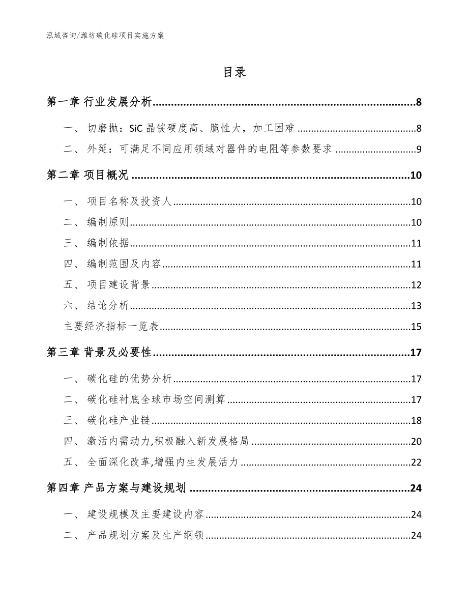 潍坊碳化硅项目实施方案_第1页