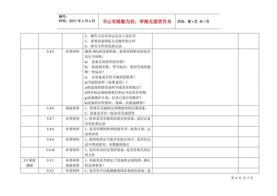 内审检查表(硬件)_第4页