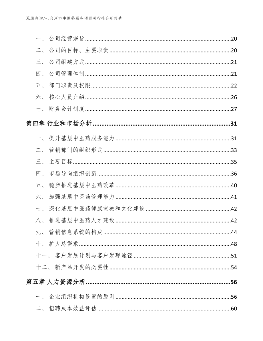 七台河市中医药服务项目可行性分析报告_范文_第4页