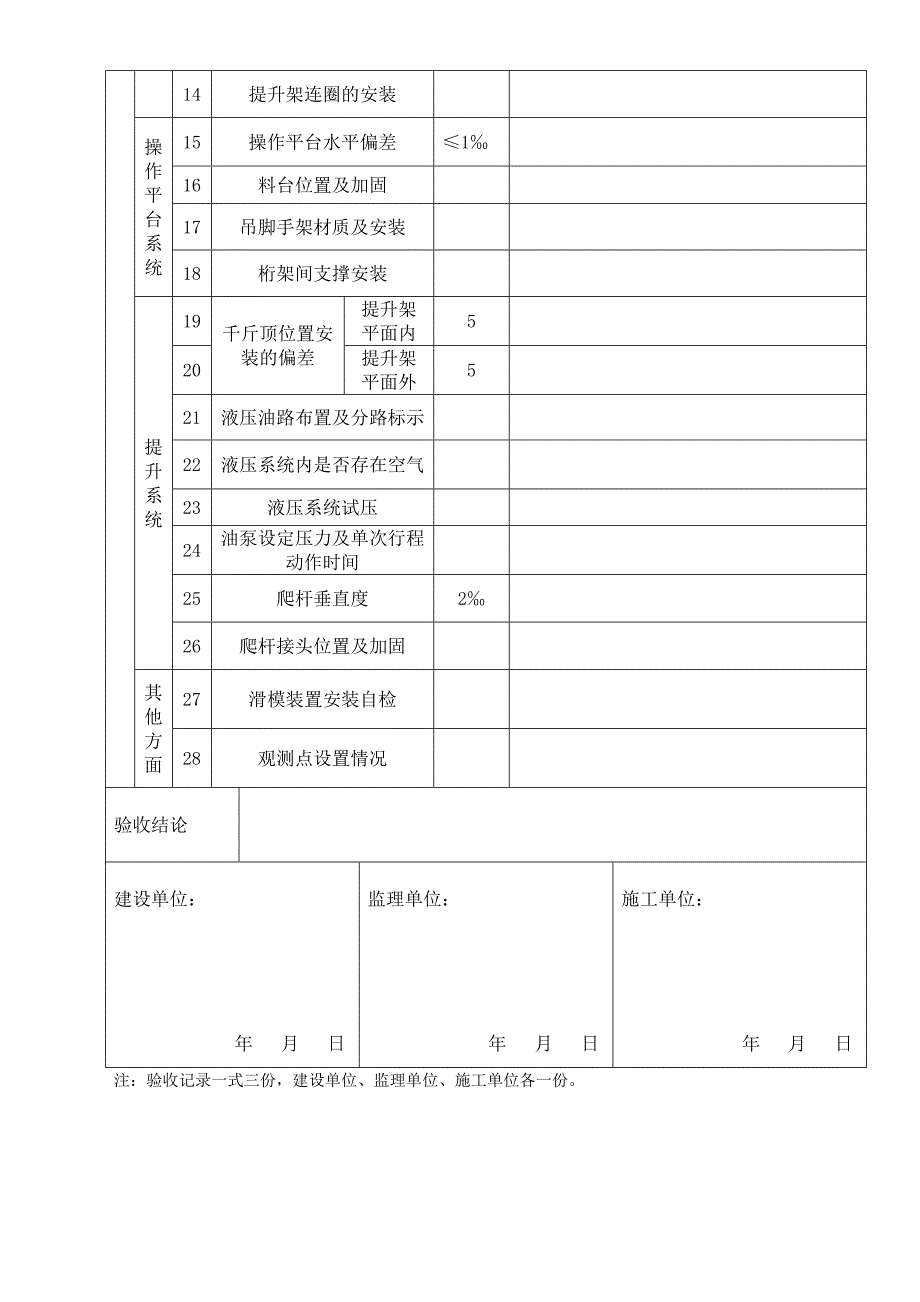 滑模组装检查验收记录新1_第2页