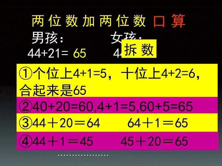 苏教版数学三年级上册《两位数加两位数的口算》公开课课件_第5页