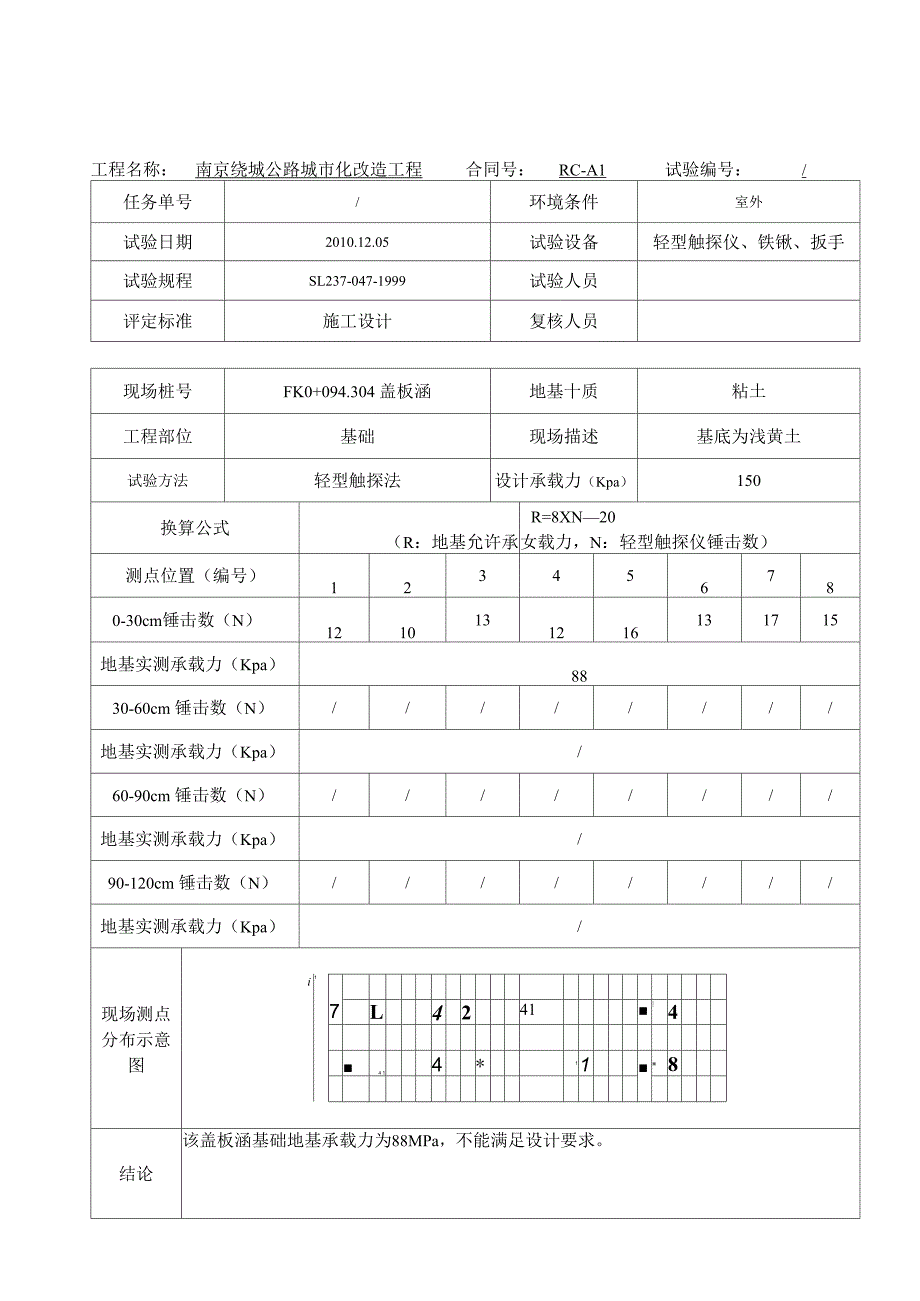 地基承载力试验记录_第1页