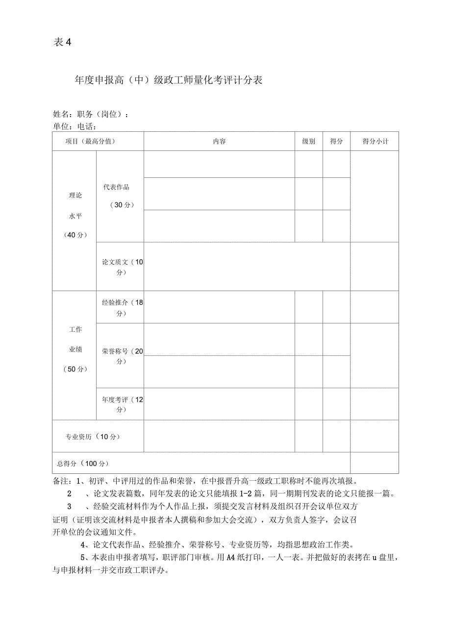 申报高(中)级政工师材料总清单_第5页