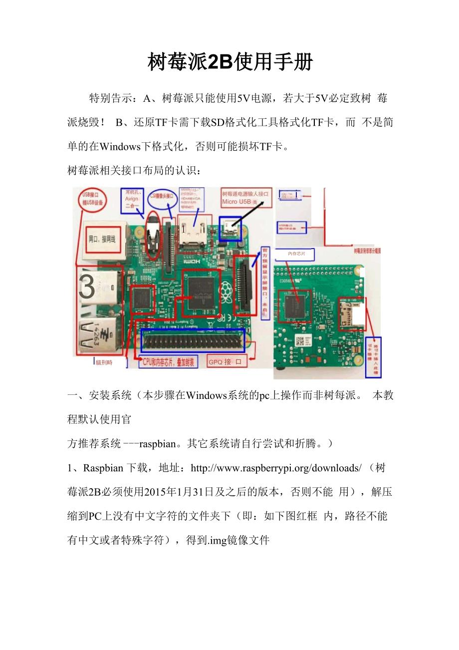 树莓派 2B 使用手册资料_第1页