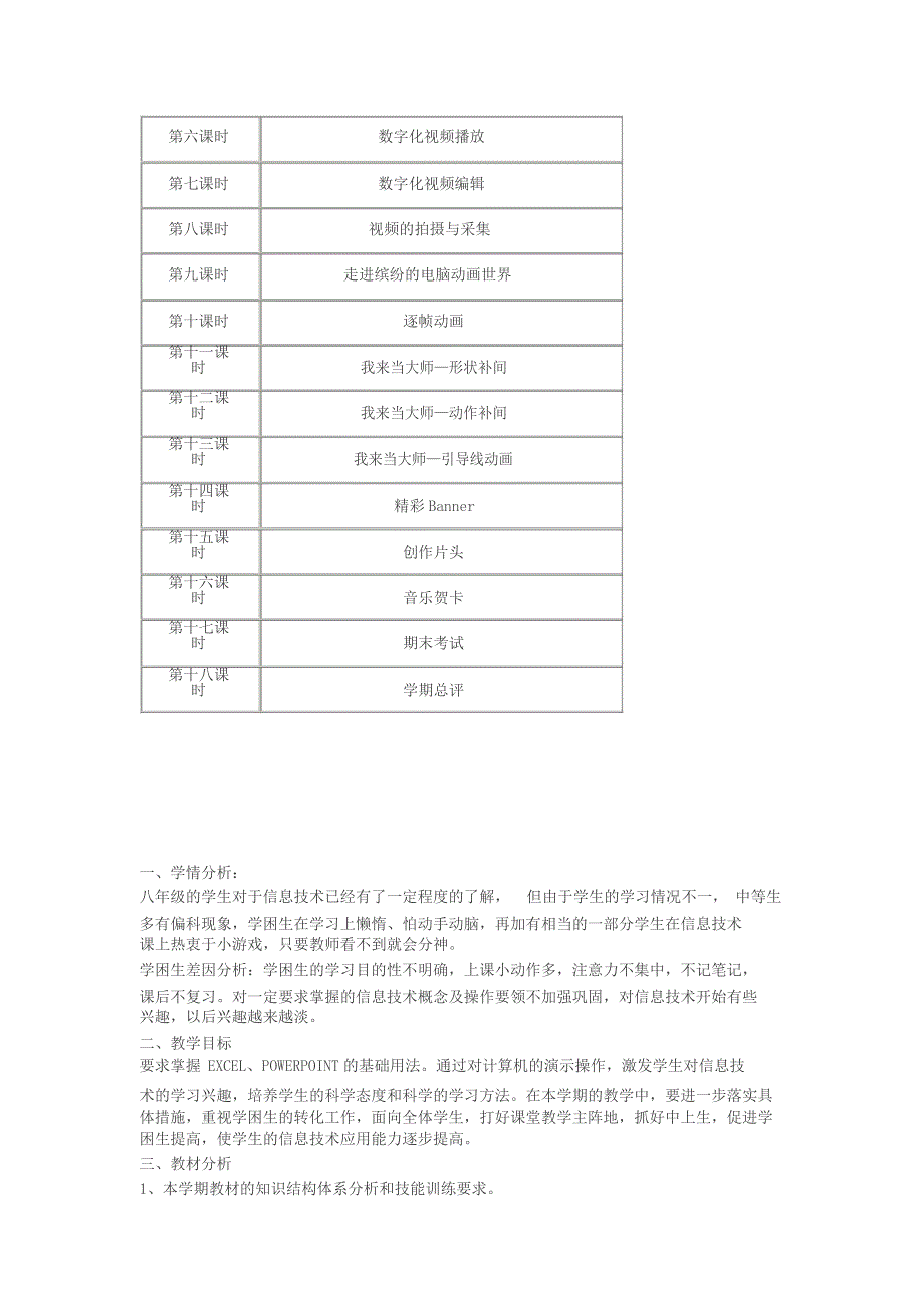 八年级下册信息技术教学计划_第2页