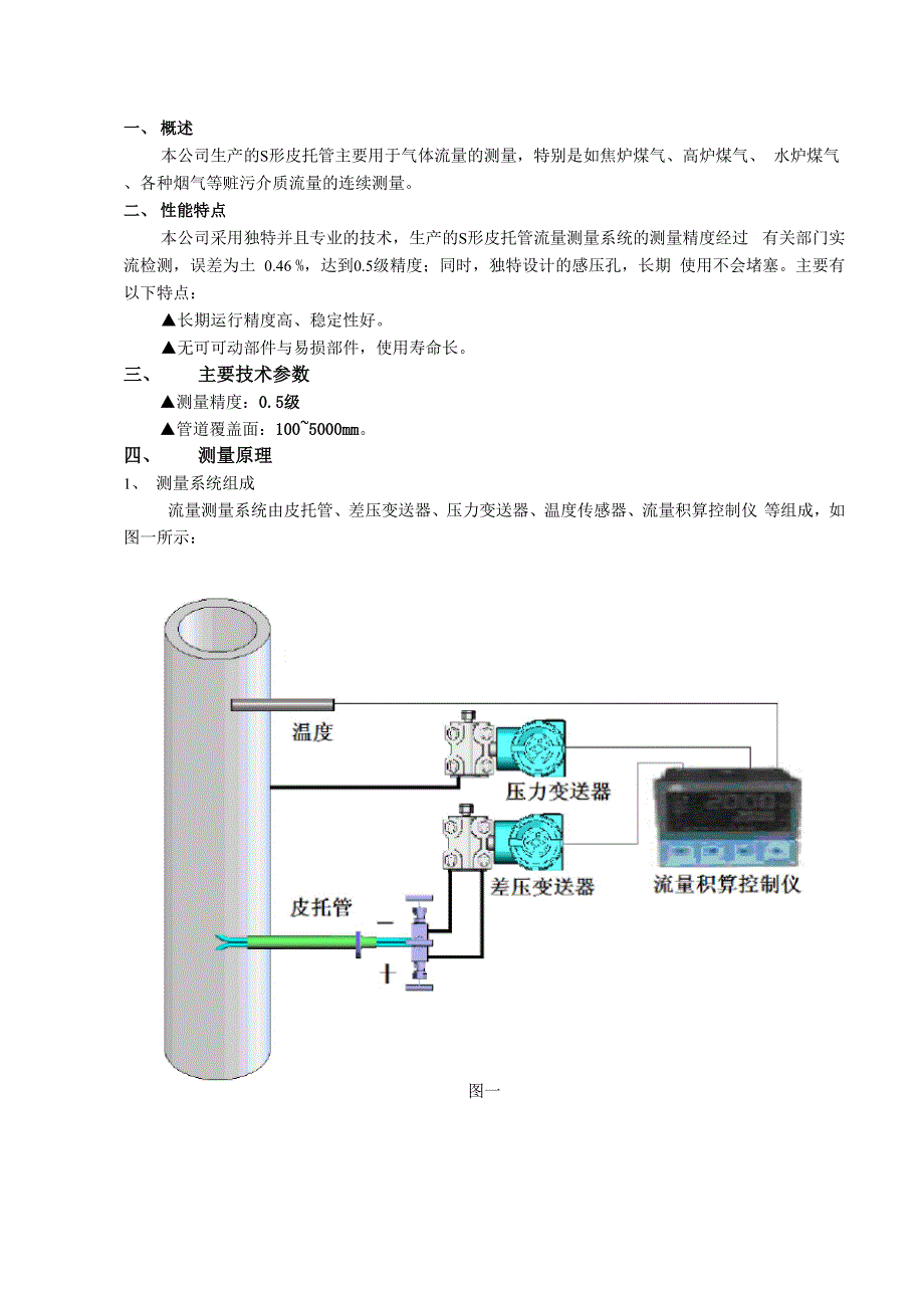 皮托管流量测量装置使用说明书_第2页