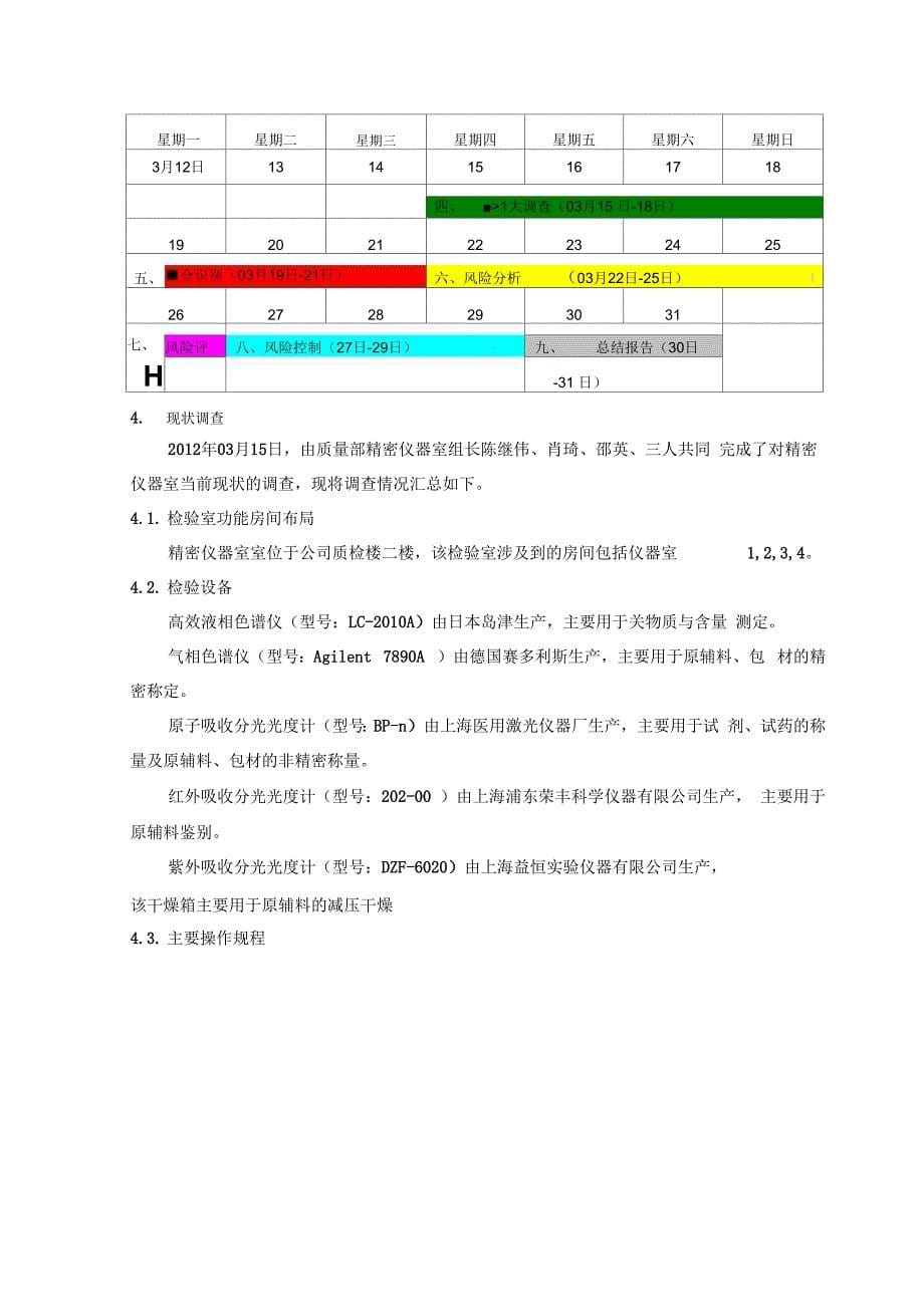 质量部精密仪器室风险评估报告_第5页