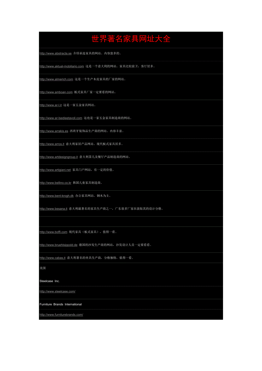 世界著名家具网址大全.doc_第1页