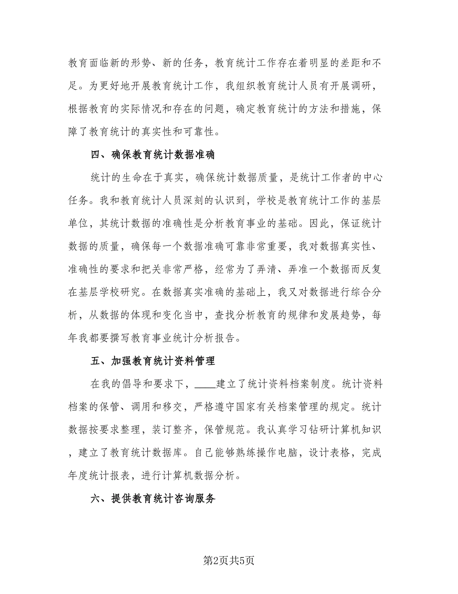 统计2023个人年终工作总结（2篇）.doc_第2页