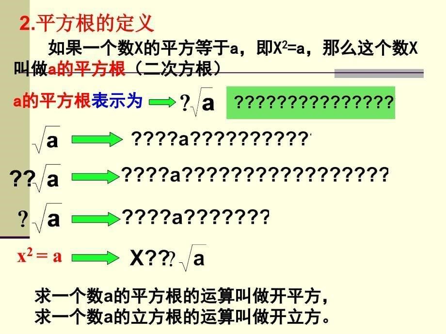 新人教版七年级数学下册第六章实数期末复习课件_第5页