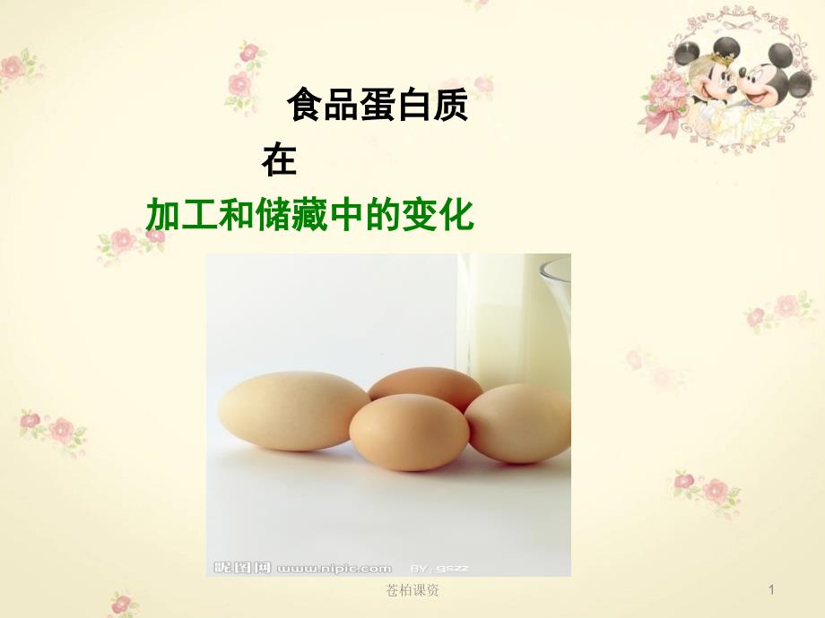 食品蛋白质在加工与储藏过程中的变化一类教资_第1页
