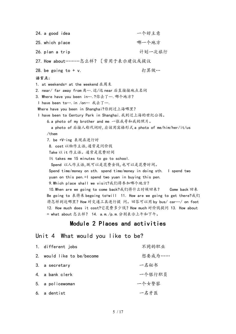上海版牛津英语6A知识点整理_第5页
