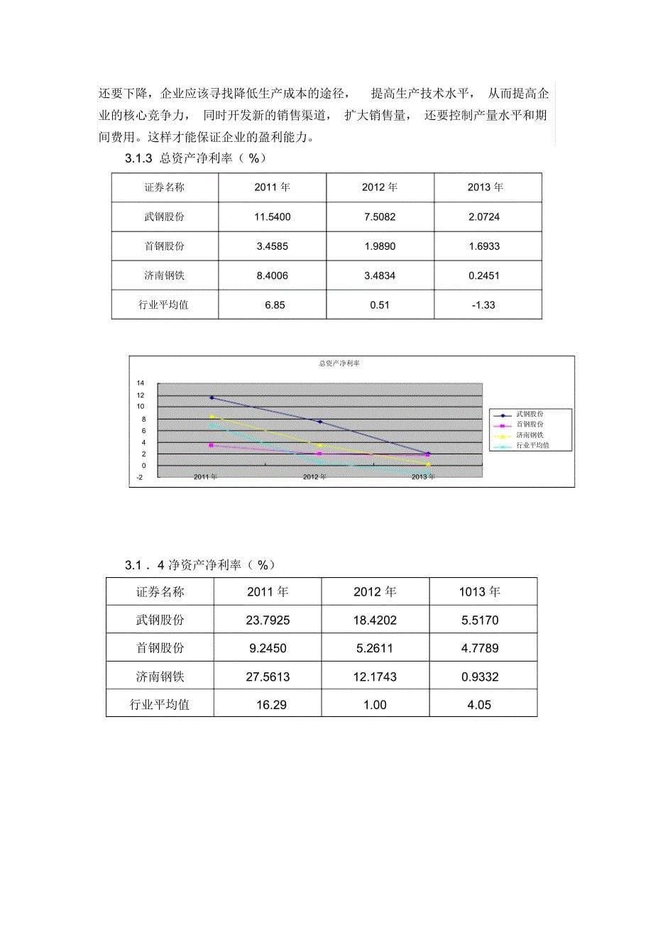 武汉钢铁股份有限责任公司的财务分析报告_第5页