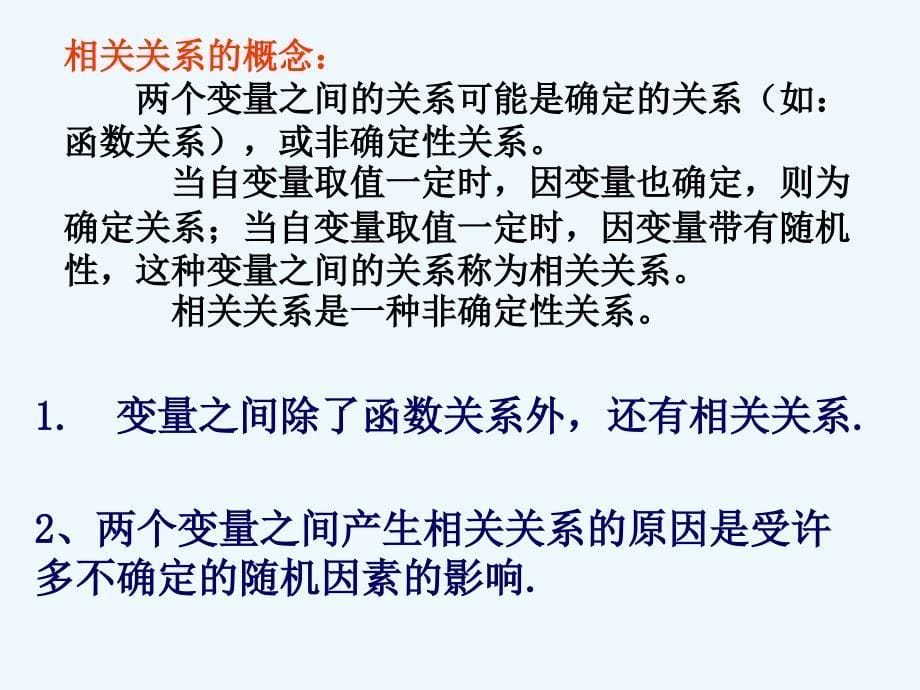 高中数学 2.3 变量间的相关关系课件 新人教A版必修3_第5页