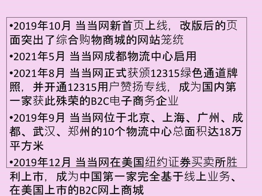 电子商务实训当当网的发展历史及盈利模式分析ppt课件_第5页