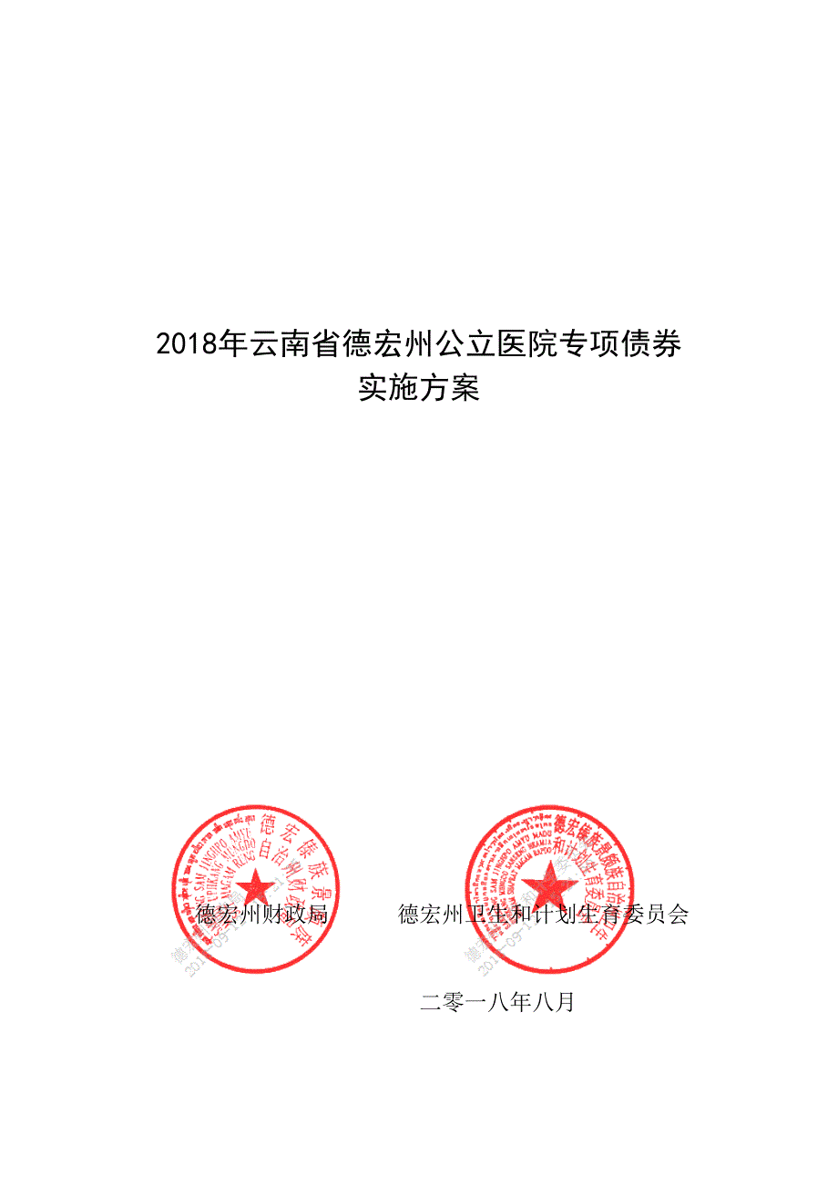 云南德宏州公立医院专项债券_第1页
