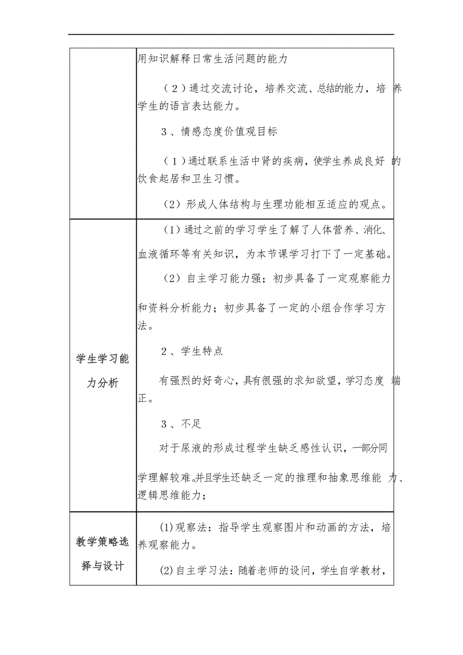 初中生物教学课例《人体废物的排出》课程思政核心素养教学设计及总结反思_第2页