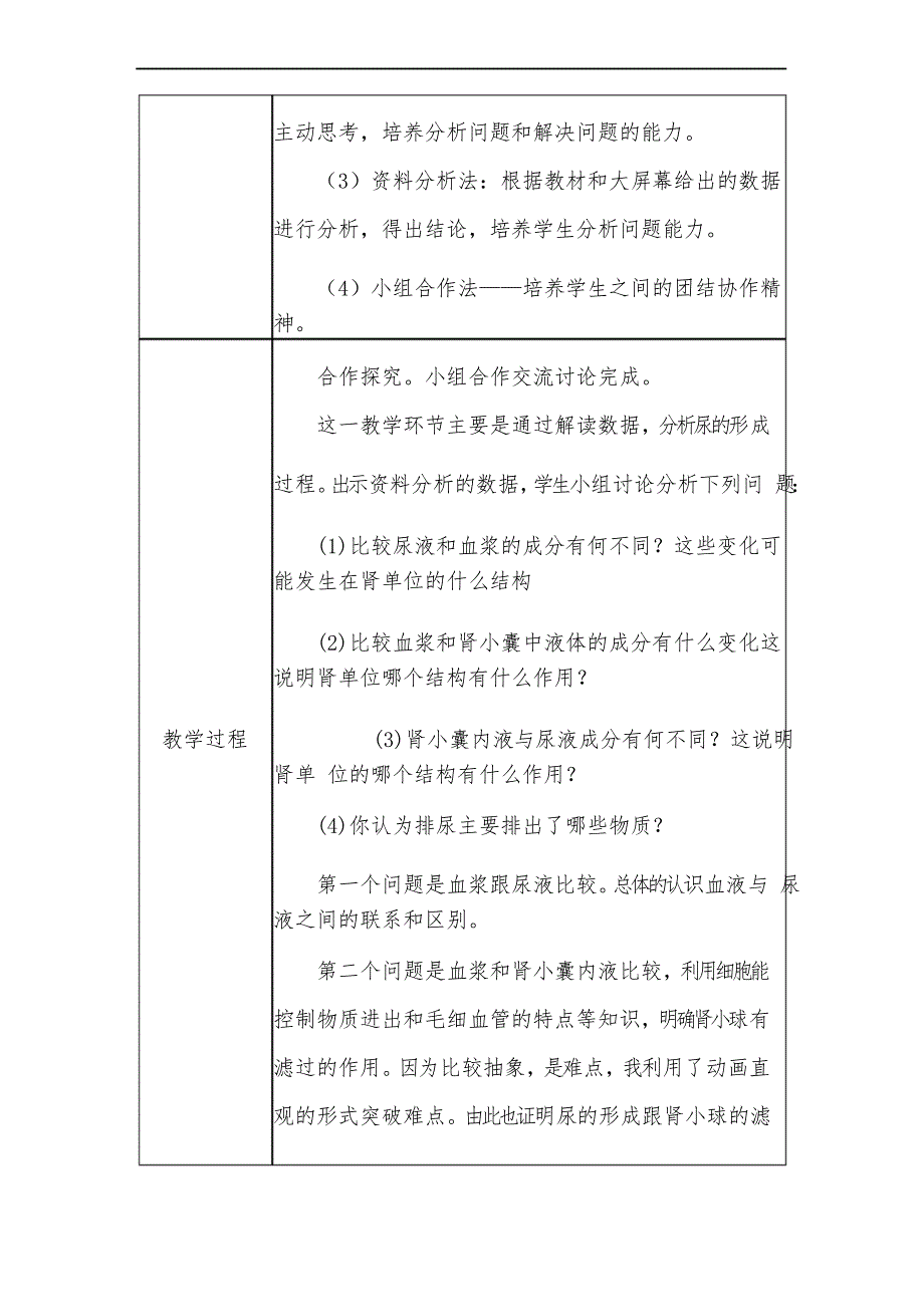 初中生物教学课例《人体废物的排出》课程思政核心素养教学设计及总结反思_第3页