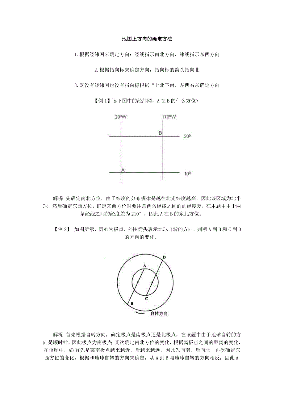 地图上方向的确定方法_第1页