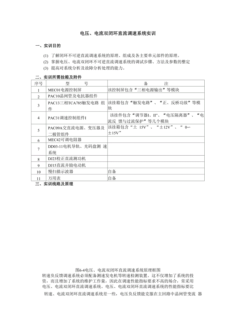 双闭环调速实验_第1页