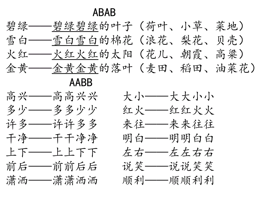 一年级语文下册总复习词语集锦_第4页