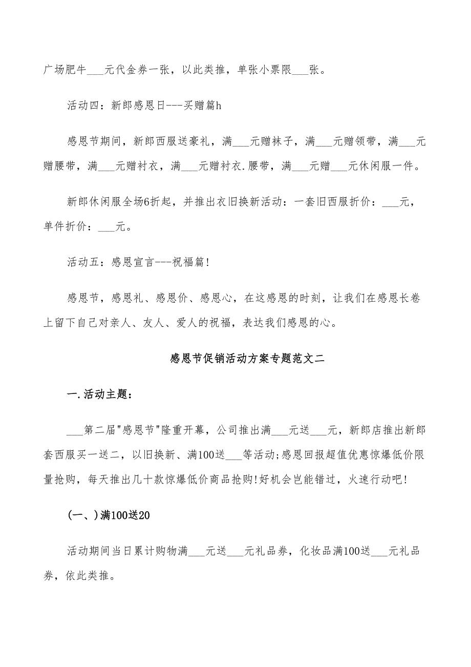 2022年感恩节促销活动方案专题_第2页