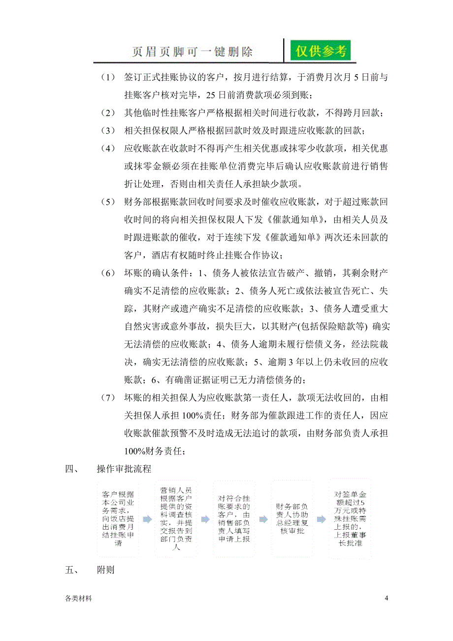 饭店客户挂账操作流程及规范务实运用_第4页