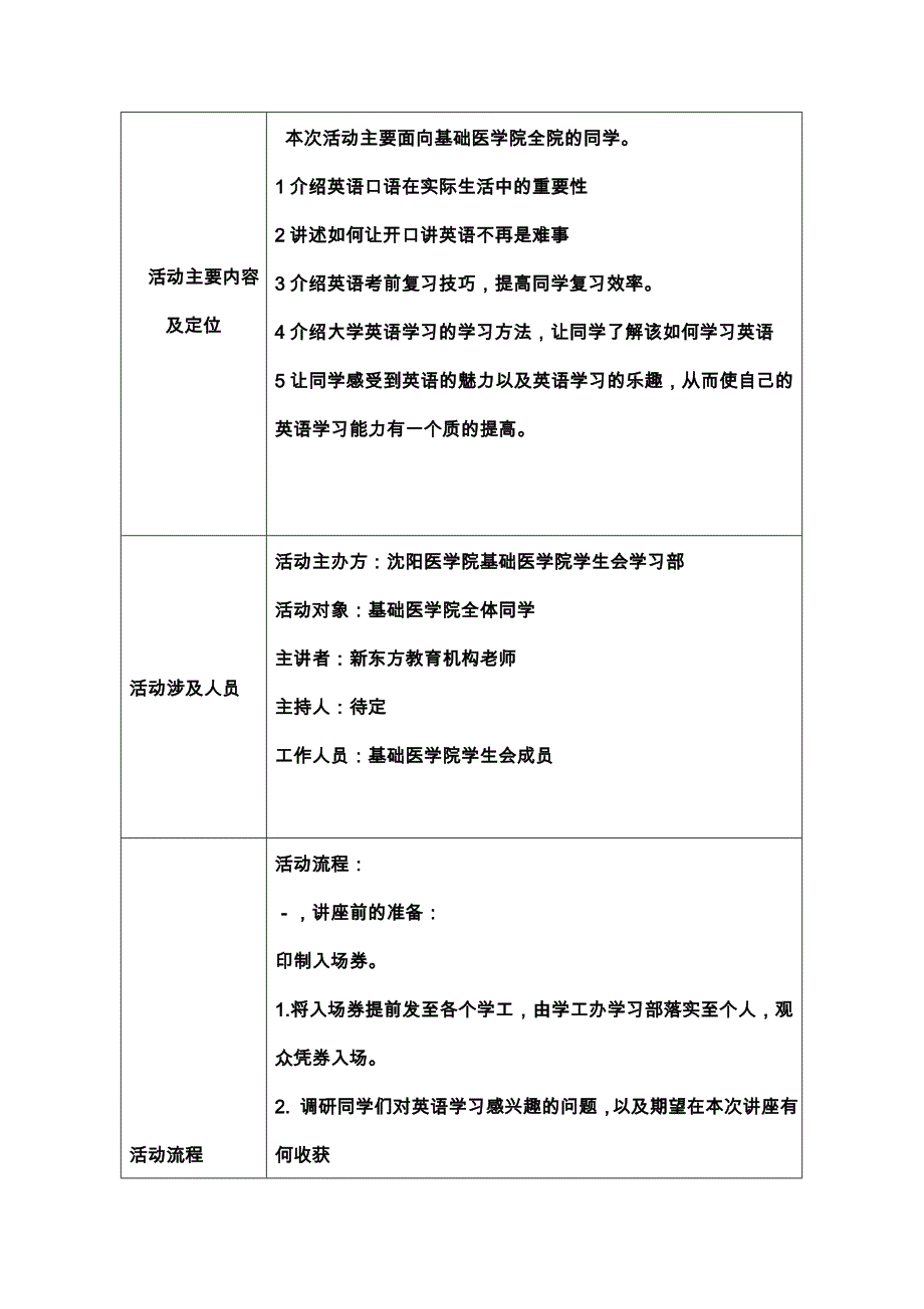 “感受英语魅力,激发提升潜能”英语专题讲座 计划书_第2页