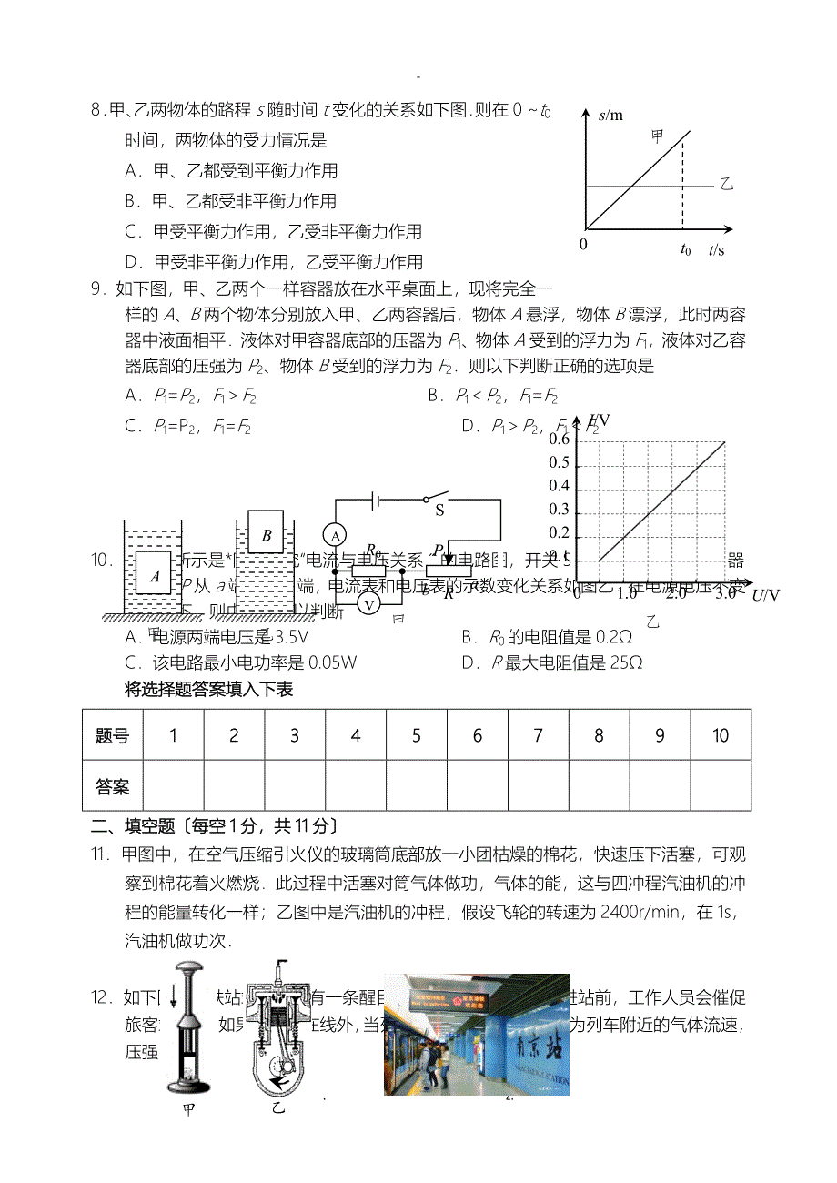 2018中考物理模拟综合卷_第2页