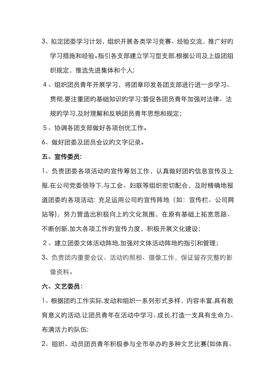 公司团委委员分工及其职责_第2页