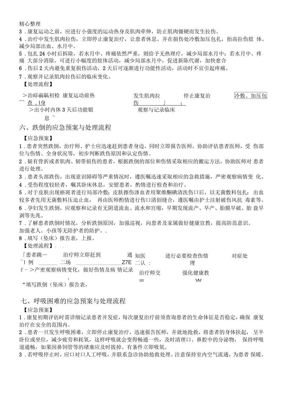 康复意外应急预案与处理操作规范_第3页