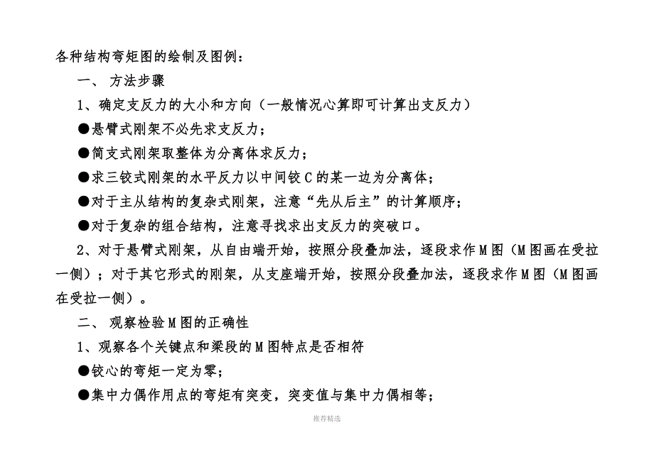 结构力学中必须掌握的弯矩图_第1页