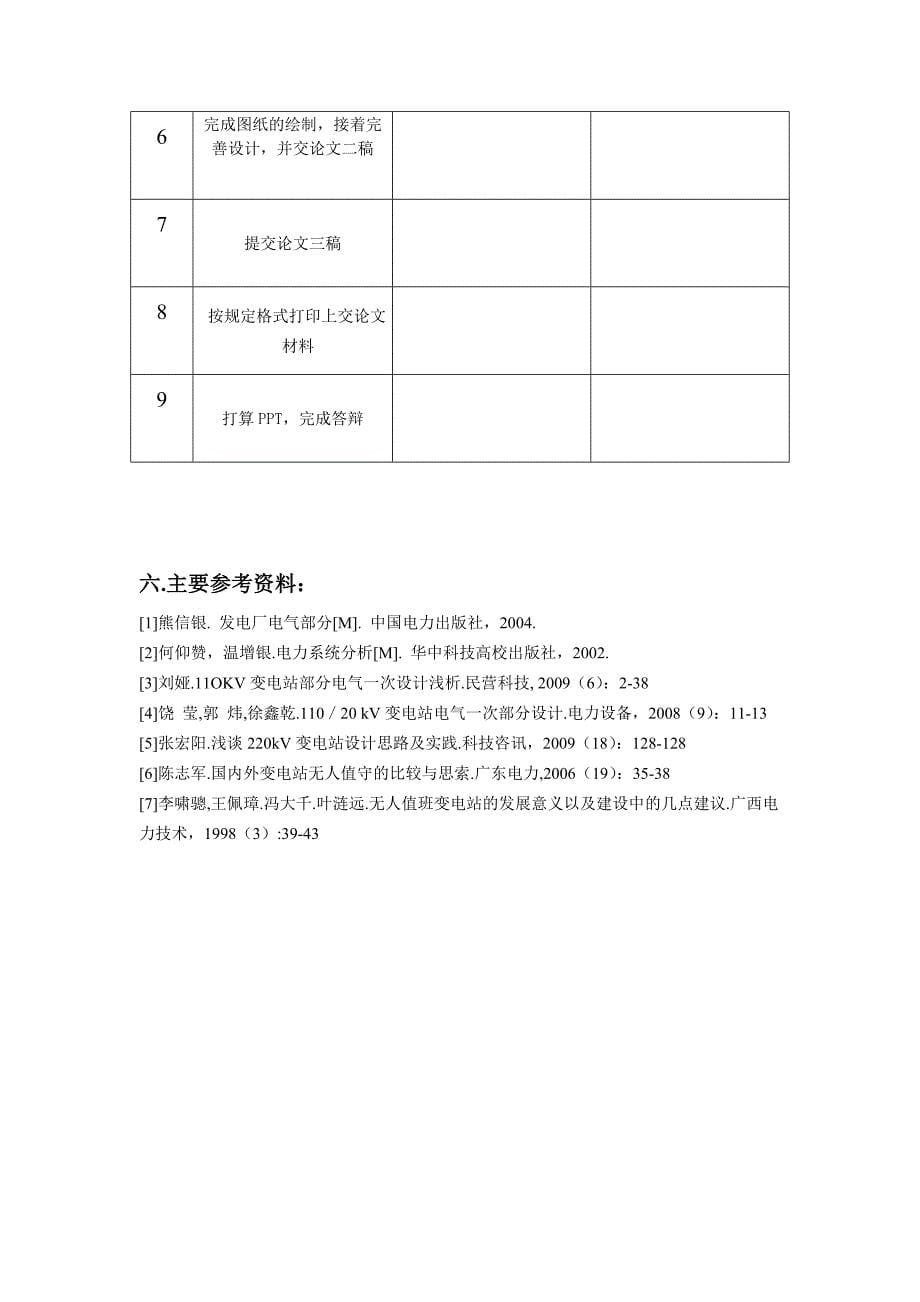 某110KV变电所电气一次系统的初步设计开题报告_第5页