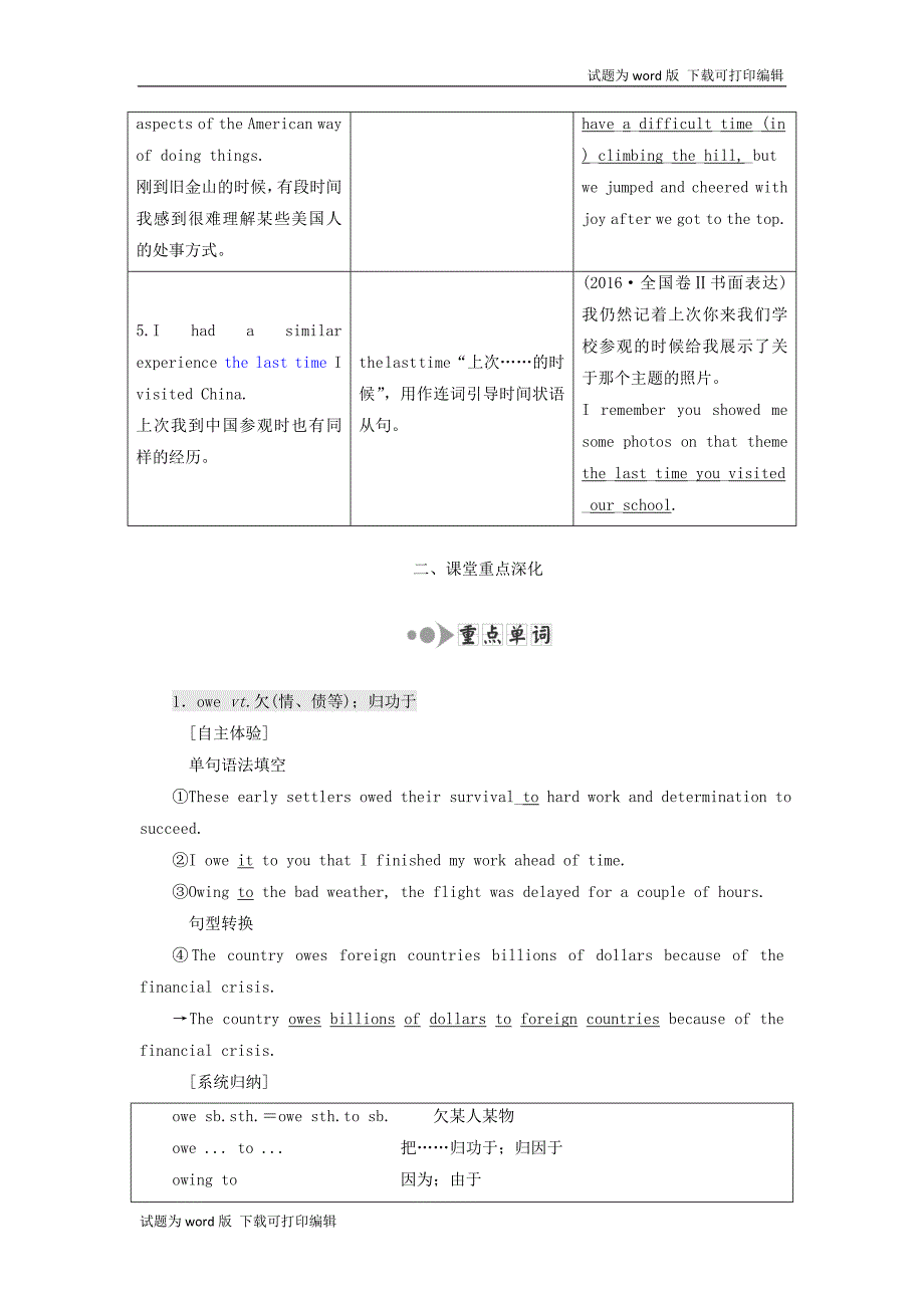 高考英语新创新一轮复习必修4Unit12CultureShock学案含解析北师大版_第4页