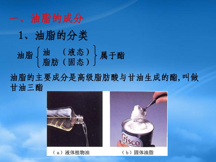 高中化学：1.2重要的体内能源油脂 课件新人教选修1_第3页