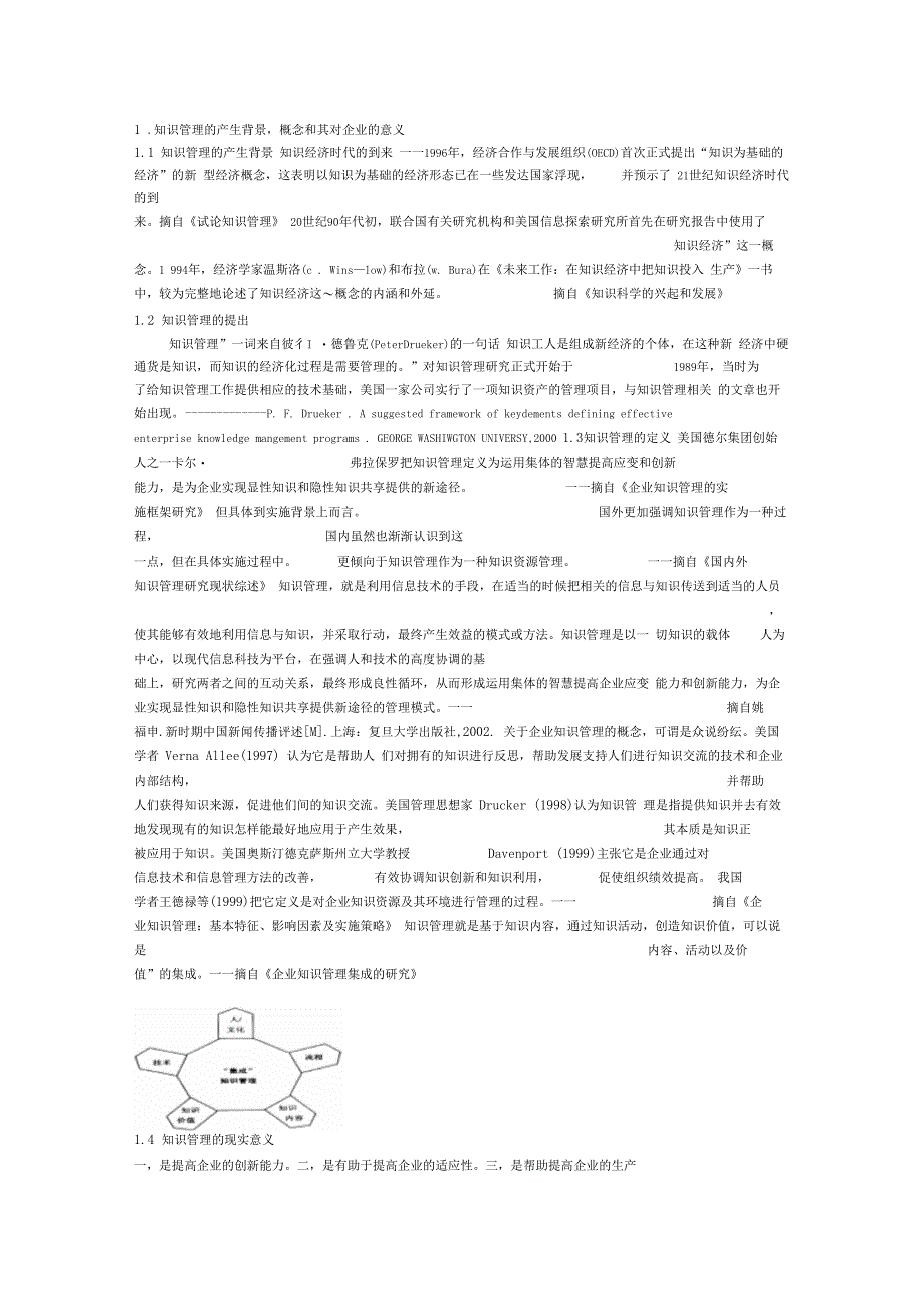 知识管理国外文献综述_第1页