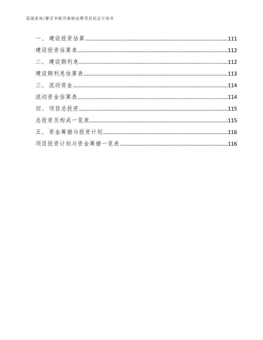 磐石市新污染物治理项目创业计划书【模板范文】_第4页