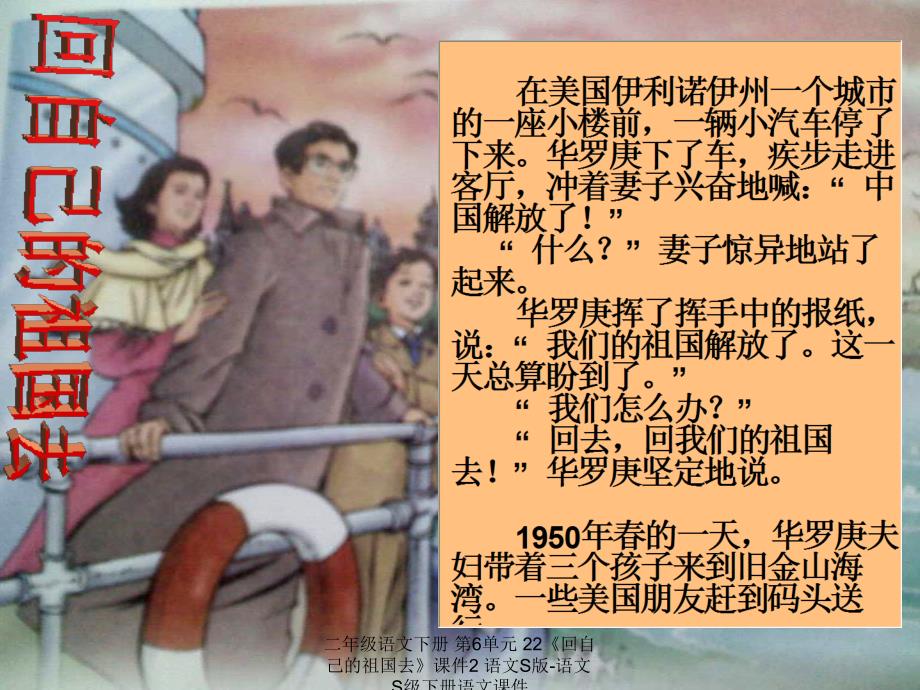 【最新】二年级语文下册 第6单元 22《回自己的祖国去》课件2 语文S版-语文S级下册语文课件_第4页