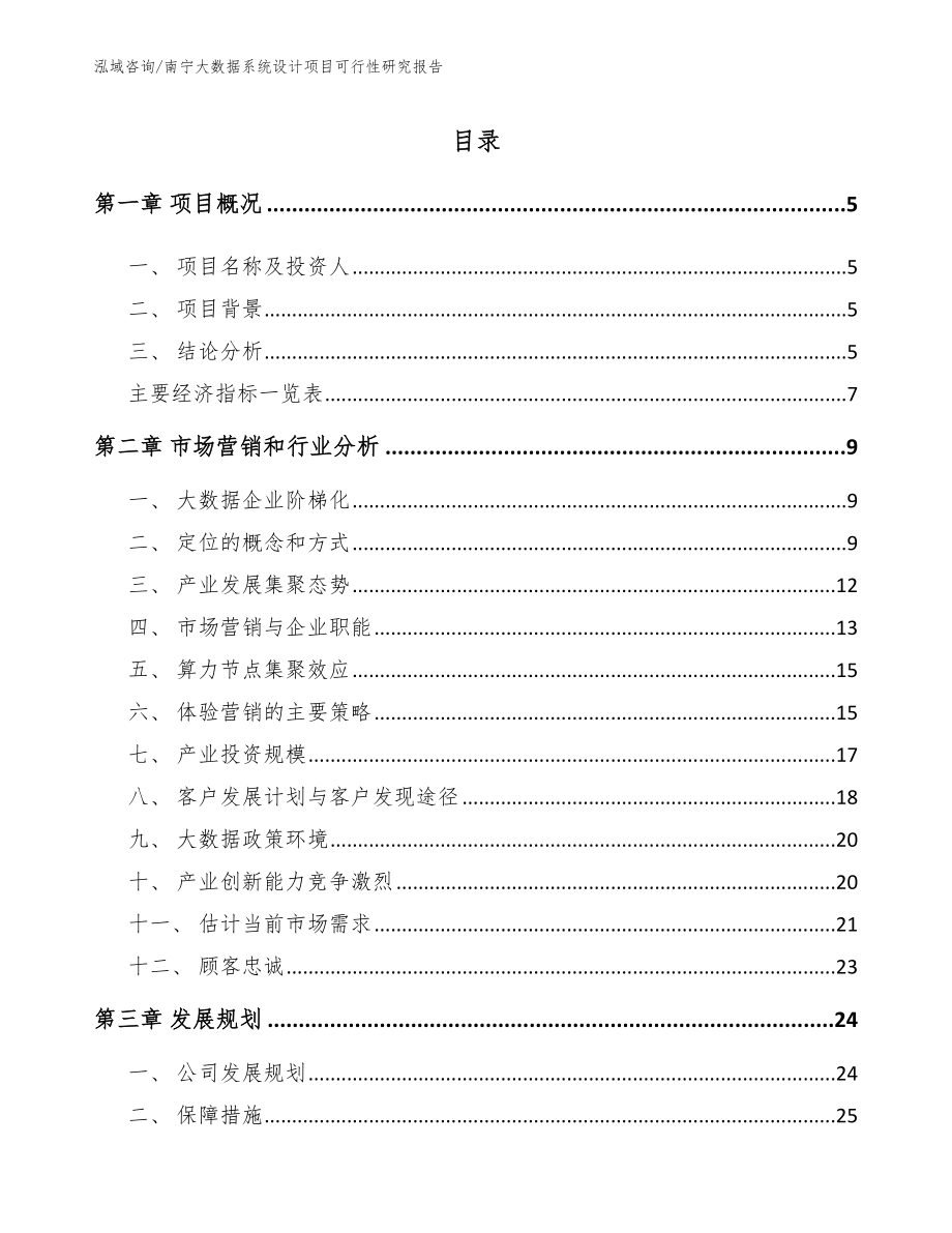 南宁大数据系统设计项目可行性研究报告_模板范文_第1页