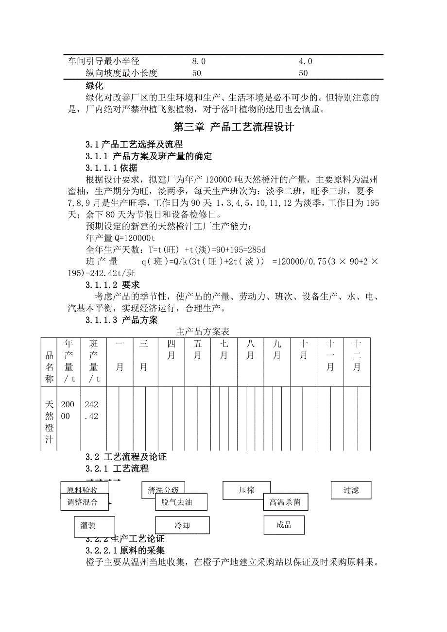 产十二万吨天然橙汁食品工厂设计毕业设计_第4页