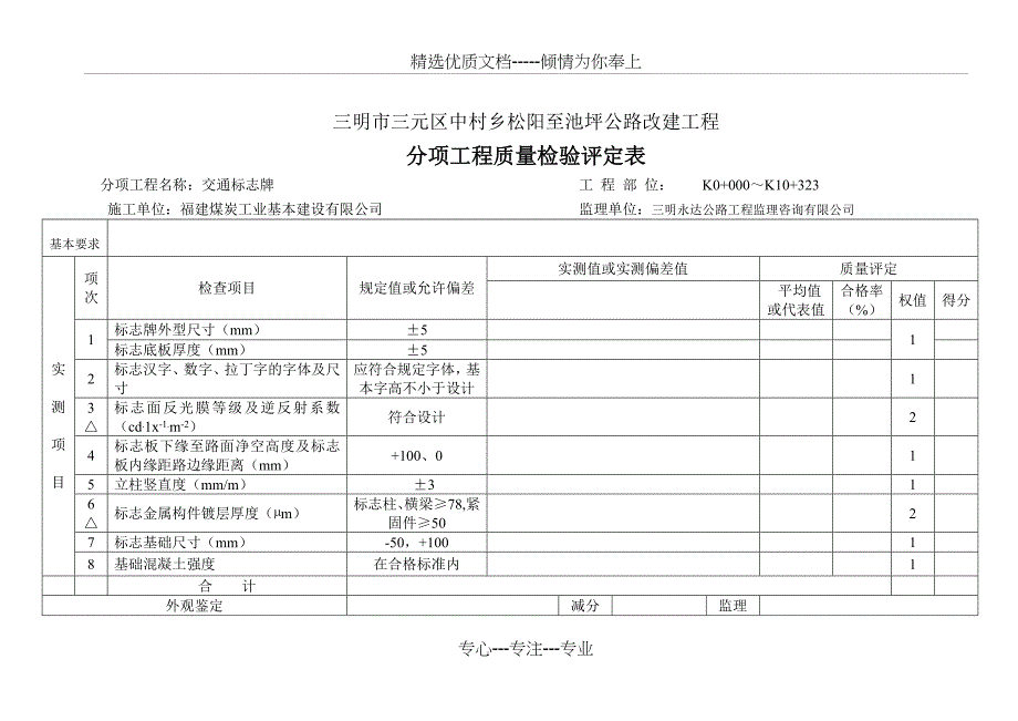 公路工程分部分项工程质量检验评定表_第2页