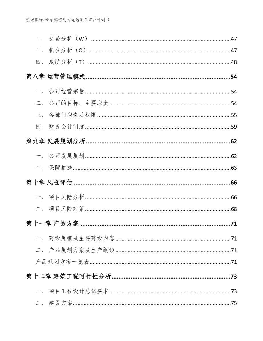 哈尔滨锂动力电池项目商业计划书_第5页