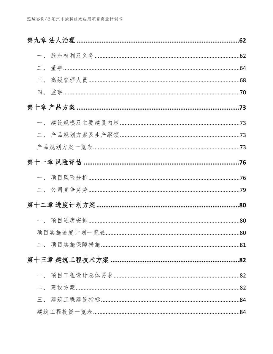 岳阳汽车涂料技术应用项目商业计划书_第5页