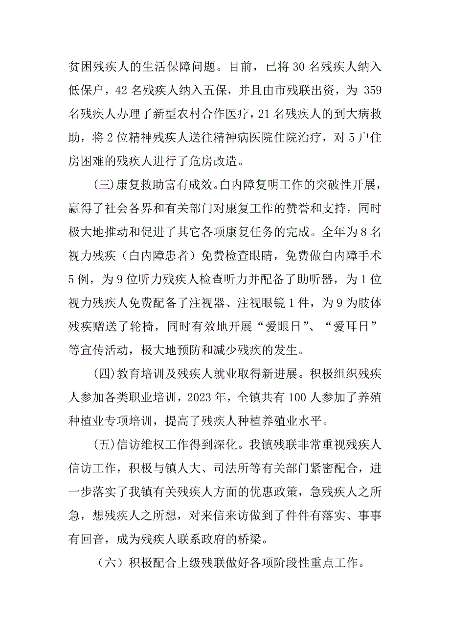 2023年九运街镇残联工作总结_乡镇残联工作总结_第2页