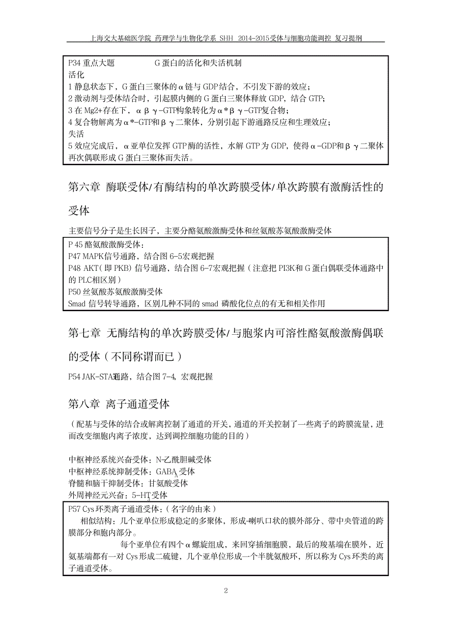 2023年完整受体与细胞功能调控重点全面汇总归纳_第2页